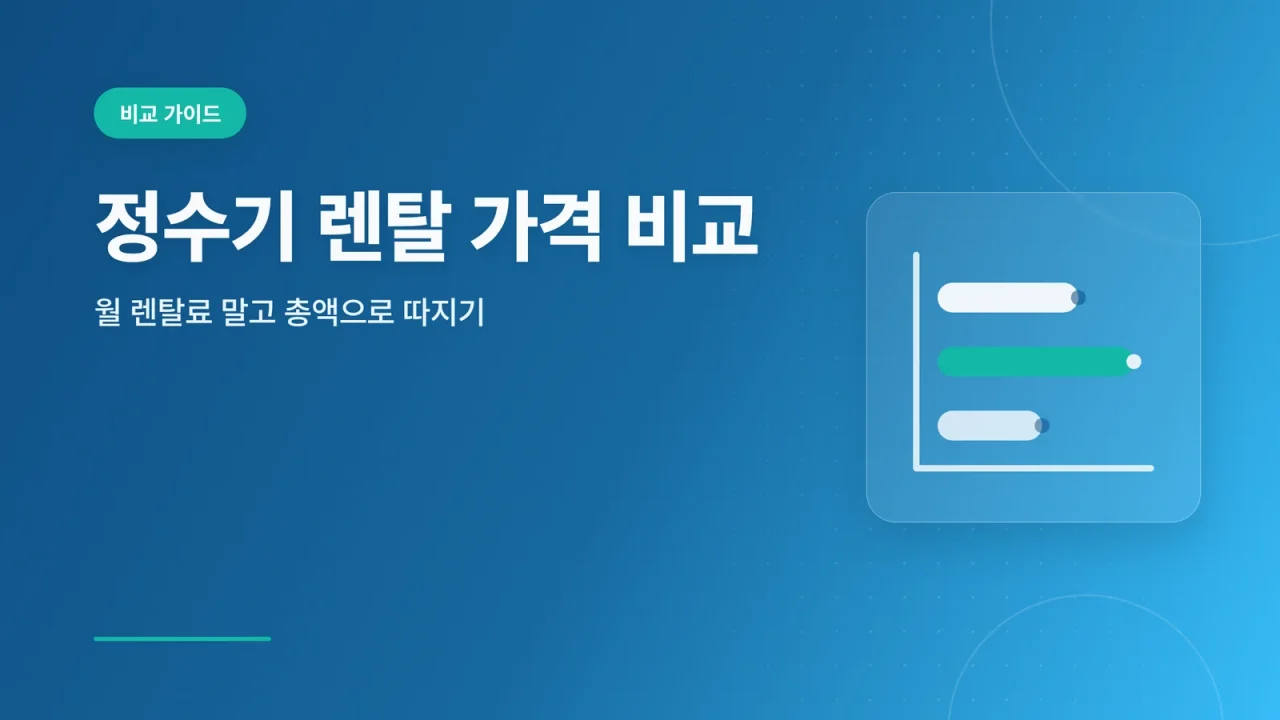 정수기 렌탈 가격 비교 썸네일