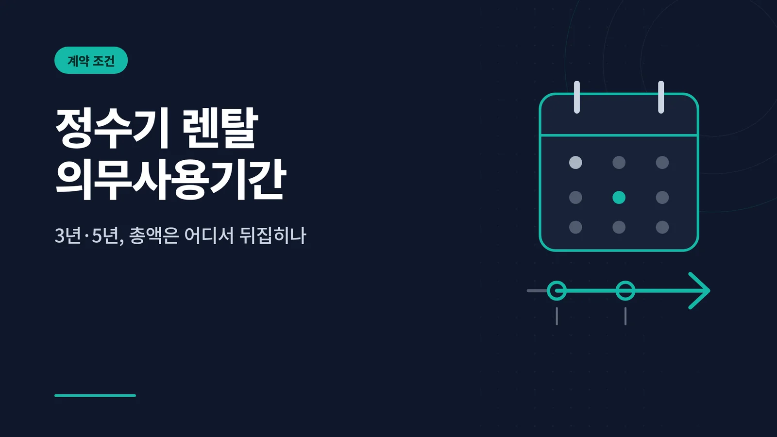 정수기 렌탈 의무사용기간